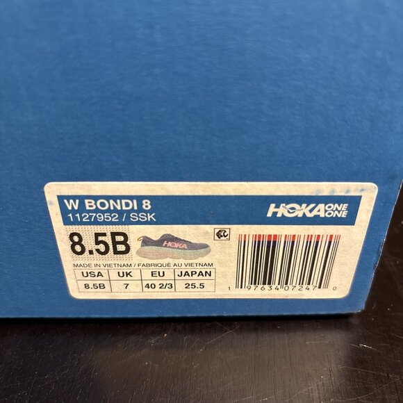 Size 8.5 - Hoka One One HOKA Bondi 8 Shadow Dusk. Womens Running Shoes. Blue - Picture 7 of 7